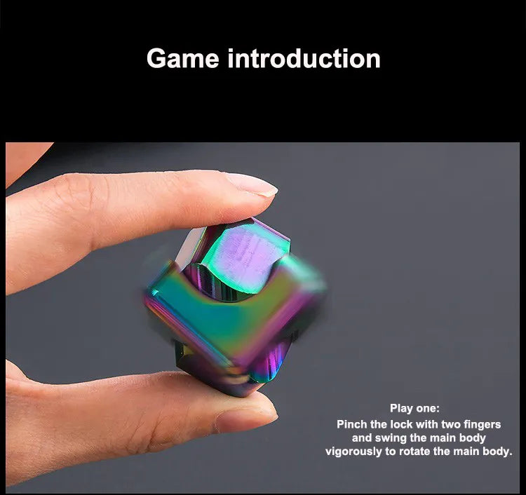 Metal Cube Spinner – Aluminum Alloy Fidget Cube for Stress Relief & Focus