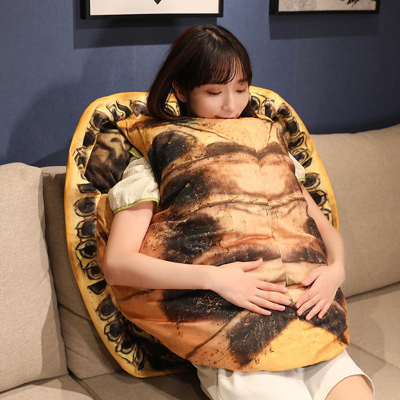 Giant Wearable Turtle Shell Pillow (100cm) – Plush Costume Cushion | Cosplay, Party & Lounge Gift