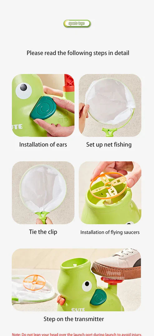Thrilling Flying Disc Launcher Toy | Outdoor Shooting Game for Kids