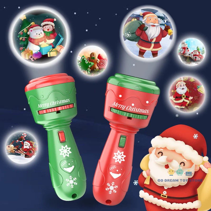 Christmas Flashlight Projector – Festive LED Pattern Torch for Kids & Decor