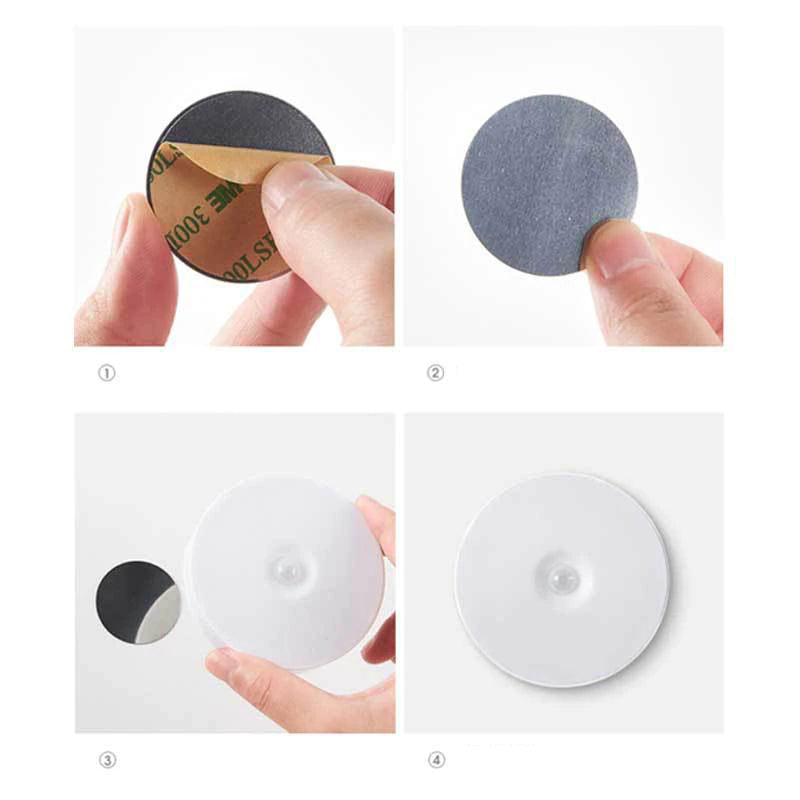 Motion Sensor Wireless LED Night Light – USB Rechargeable Bedroom & Hallway Lamp