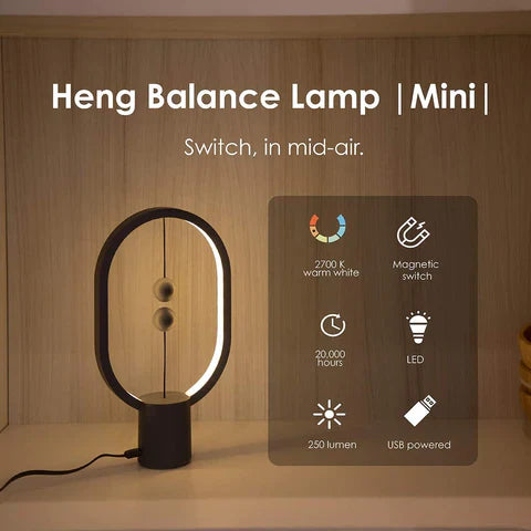 Magnetic Heng Balance Lamp - Mini USB Floating Magnetic Switch LED Desk Lamp & Table Decoration