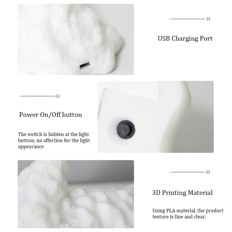 3D Printed Dragon LED Night Light – Colour-Changing Touch Lamp | Fire & Ice Dragon | Kids & Home Decor Gift