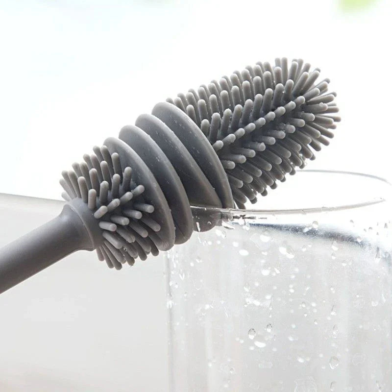 Silicone Cup Scrubber & Glass Cleaner Brush – Deep Clean Bottle & Mug Washer