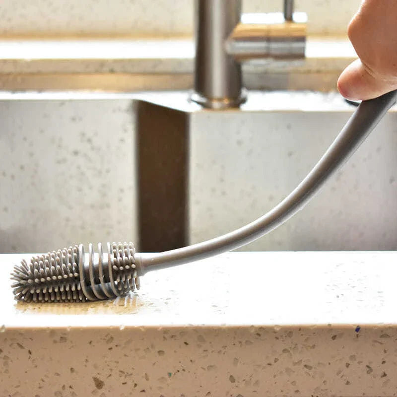 Silicone Cup Scrubber & Glass Cleaner Brush – Deep Clean Bottle & Mug Washer