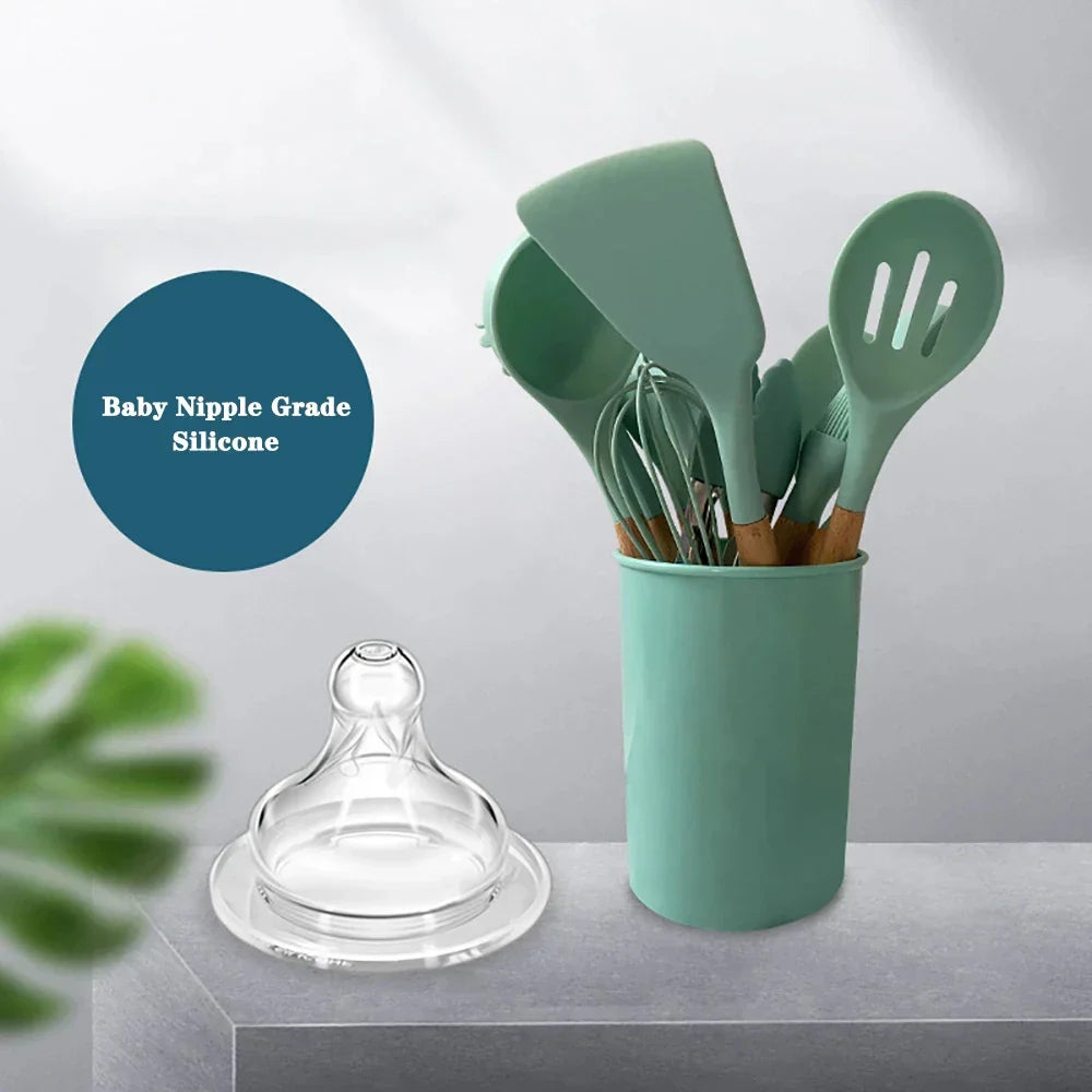 Silicone Cooking Utensils Set – Non-Stick Safe Kitchenware Tools for Home & Professional Cooking