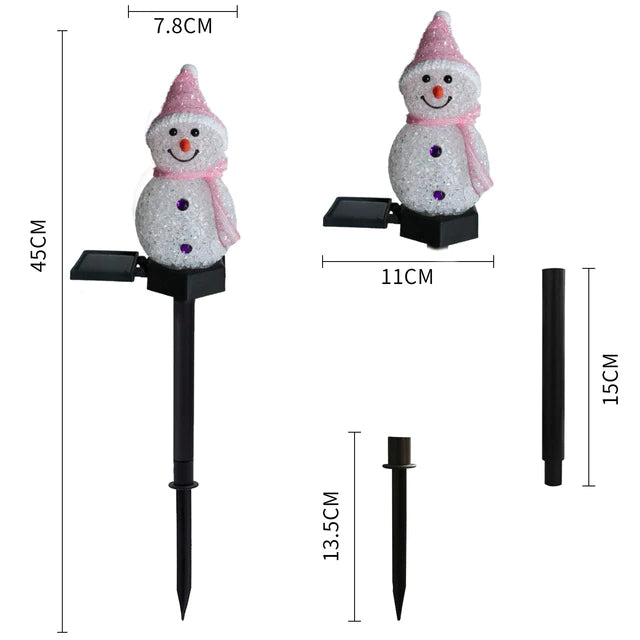 Snowman Christmas Solar LED Light – Waterproof Outdoor Festive Decoration