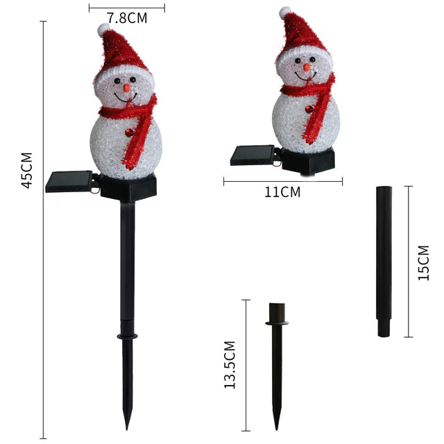 Snowman Christmas Solar LED Light – Waterproof Outdoor Festive Decoration