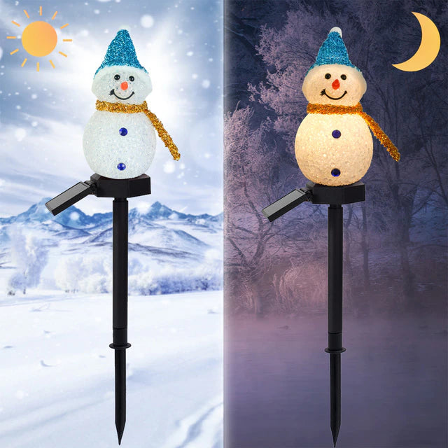 Snowman Christmas Solar LED Light – Waterproof Outdoor Festive Decoration