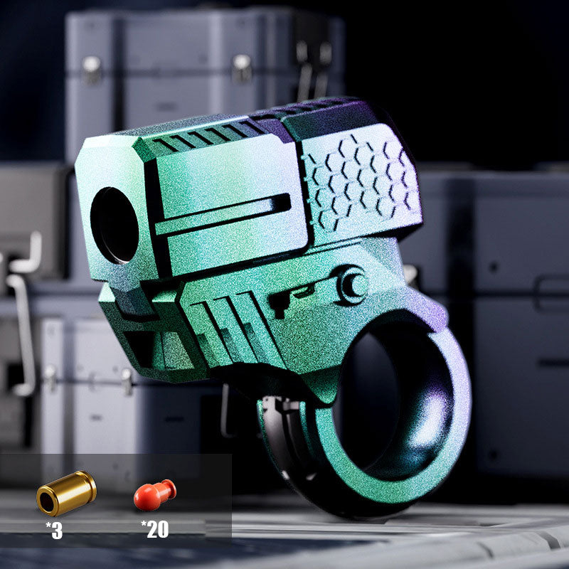 Alloy Gun Fidget Ring - Metal EDC Spinner for Stress Relief & Focus