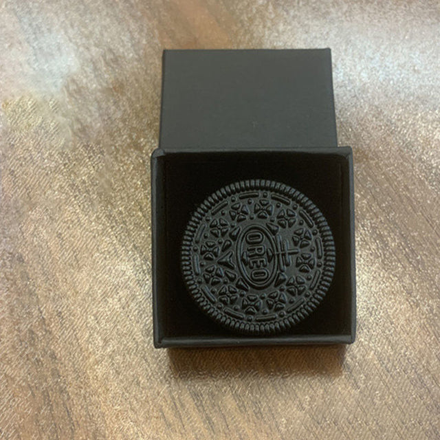 Magnetic Haptic Coin Spinner - Cookie Design Fidget Toy with Sound