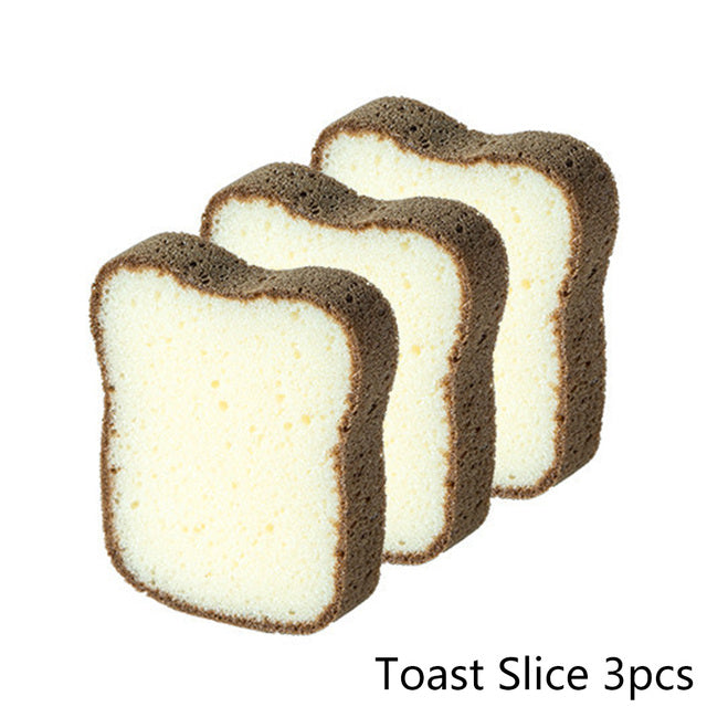 Toast Bread Shape Dish-Washing Sponge – Cute Novelty Kitchen Scrubber