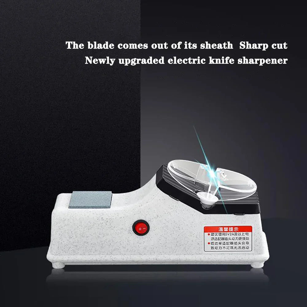 USB Electric Knife Sharpener – Adjustable Angle Professional Kitchen Knife Sharpening Tool