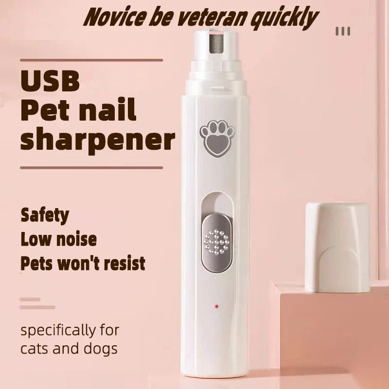Pet Grooming Kit – LED Electric Nail Grinder, Teeth Cleaning Wipes, Paw Moisturiser & Silicone Scrubber