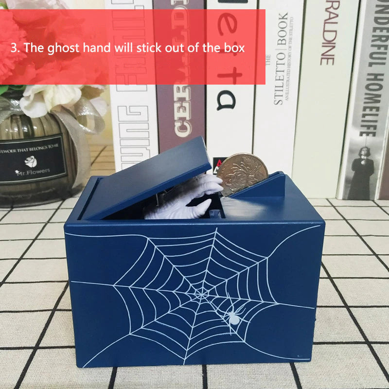 Electronic Spider Money Box – Spooky Hand Coin Bank | Fun Kids Piggy Bank Gift