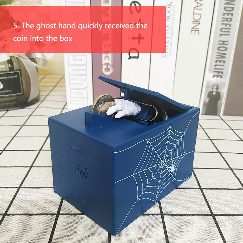 Electronic Spider Money Box – Spooky Hand Coin Bank | Fun Kids Piggy Bank Gift