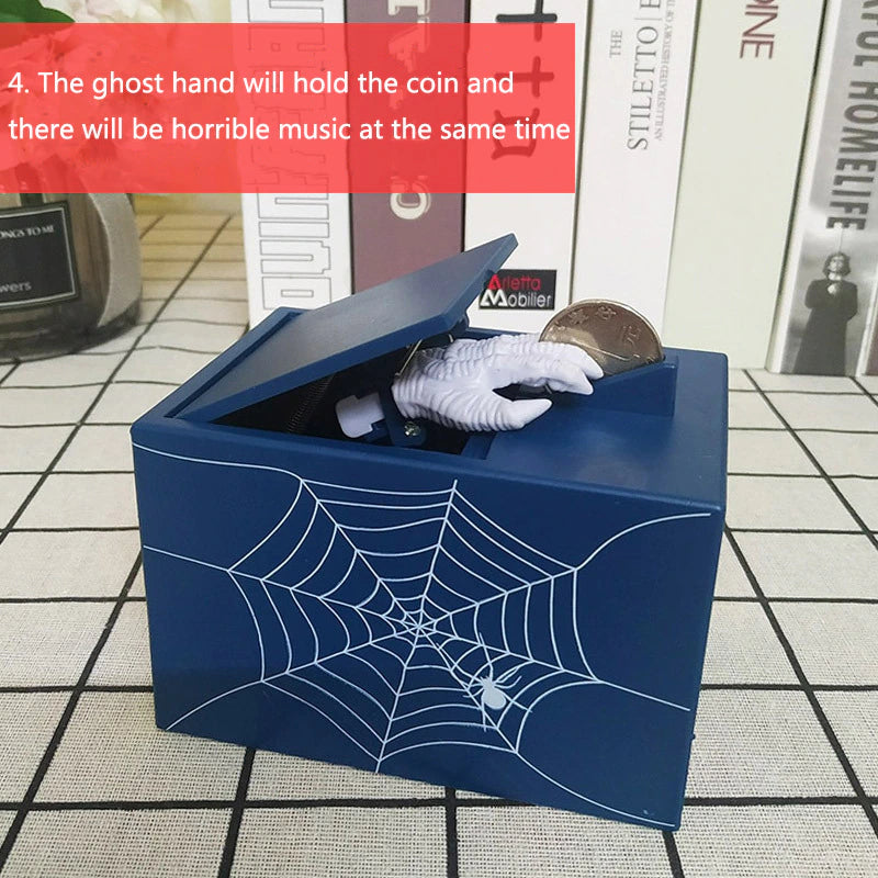 Electronic Spider Money Box – Spooky Hand Coin Bank | Fun Kids Piggy Bank Gift