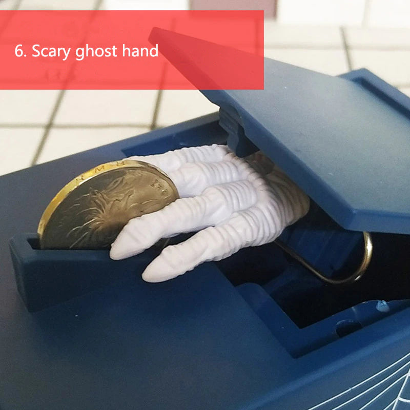Electronic Spider Money Box – Spooky Hand Coin Bank | Fun Kids Piggy Bank Gift