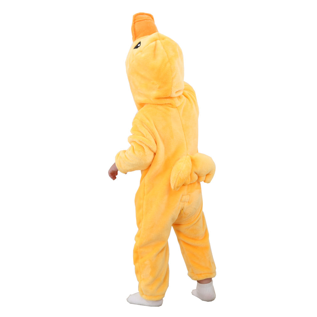Duck Baby Jumpsuit – Adorable Flannel Costume Romper for Newborns & Toddlers (0–36M)