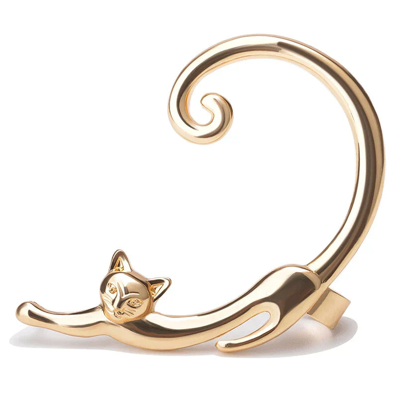 Cute Cat Ear Cuff Earrings – No Piercing Hip-Hop Fashion Jewellery for Women & Girls