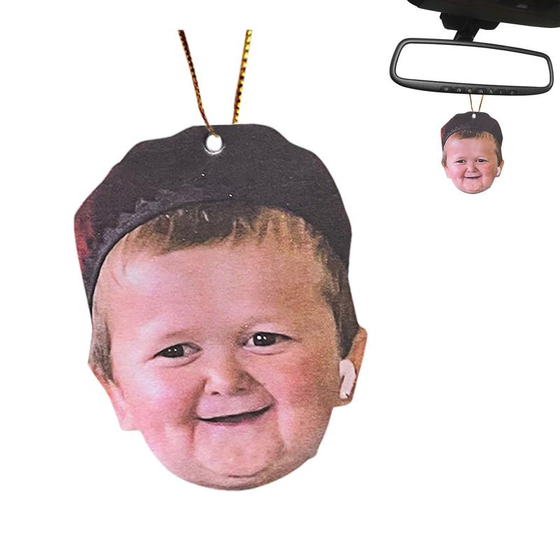 Hasbulla Character Car Rearview Mirror Pendant – Funny Acrylic Car Accessory