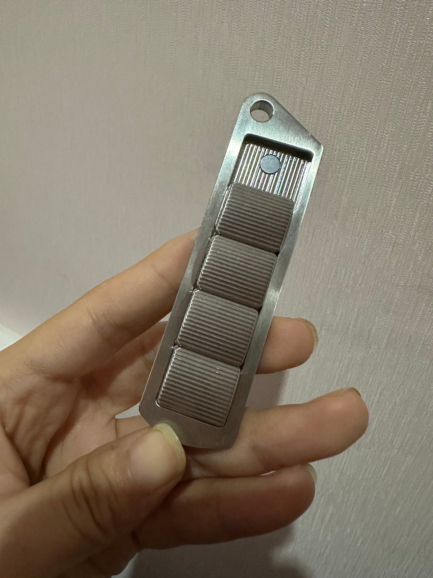 Fidget Slider - Magnetic Push Triangle Metal Stress Relief Toy for ADHD & Anxiety