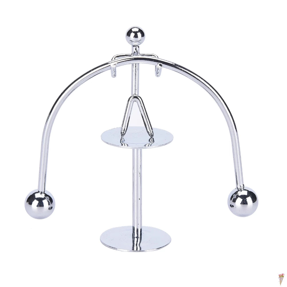 Stainless Steel Weightlifter Kinetic Balance Desk Toy – Perpetual Motion Sculpture | Office Decor & Stress Relief Gift