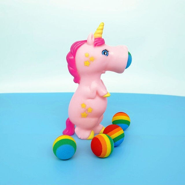 Unicorn Squeeze & Shoot Foam Ball Popper – Shoots Up to 20 Feet | Kids Indoor & Outdoor Toy