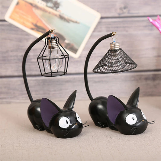 Creative Resin Cat Night Light - Touch Control LED Desk Lamp Decoration
