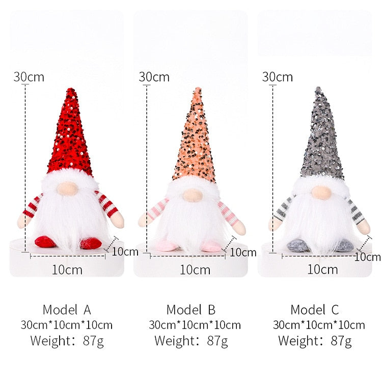 Christmas Gnome Elf Doll - 30cm LED Light Holiday Decoration