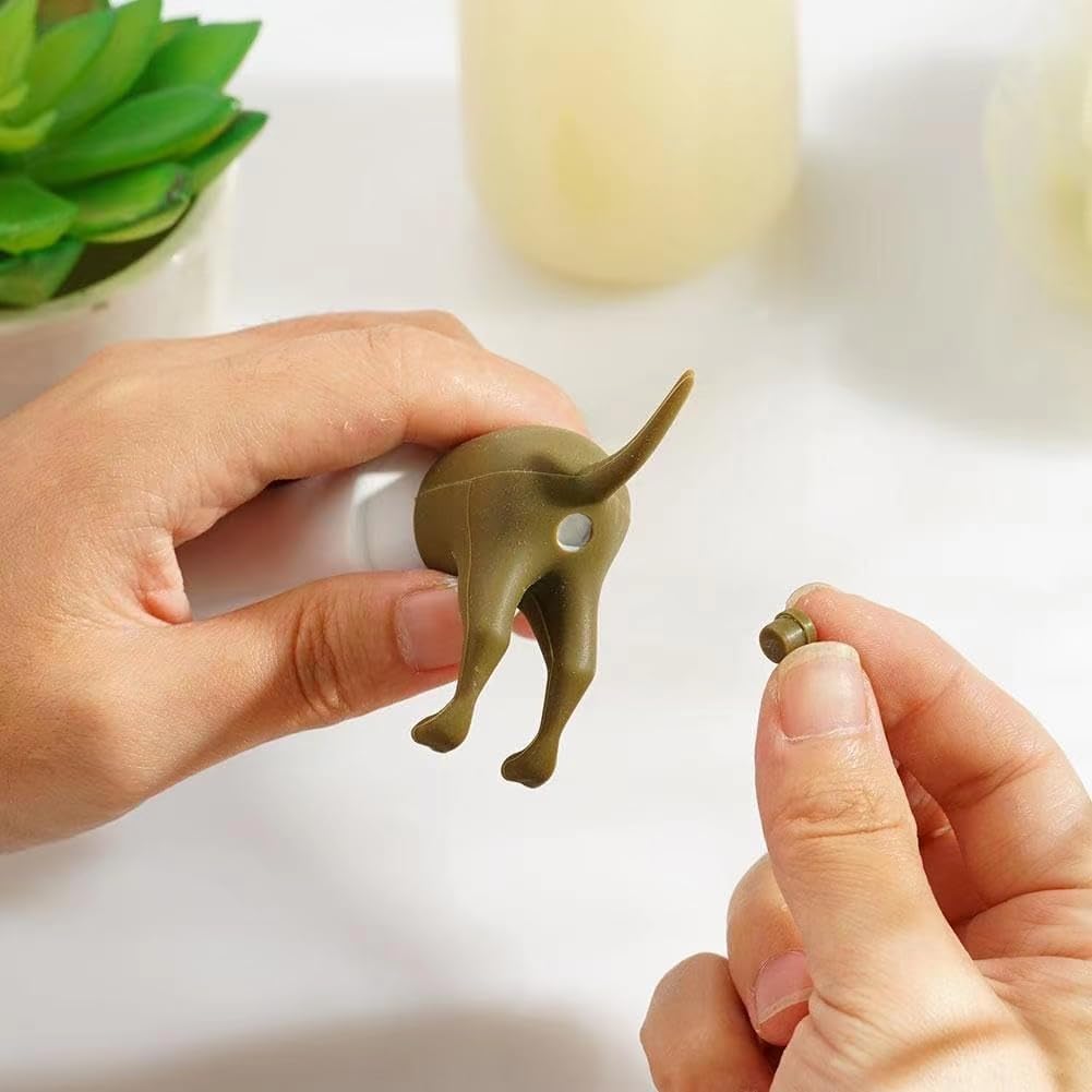 Pooping Dog Butt Toothpaste Dispenser – Funny Toothpaste Cap for Kids & Adults