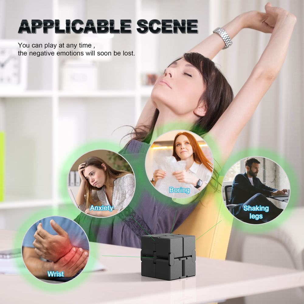 Infinite Magic Cube - Aluminum Alloy Fidget Cube Stress Relief Toy