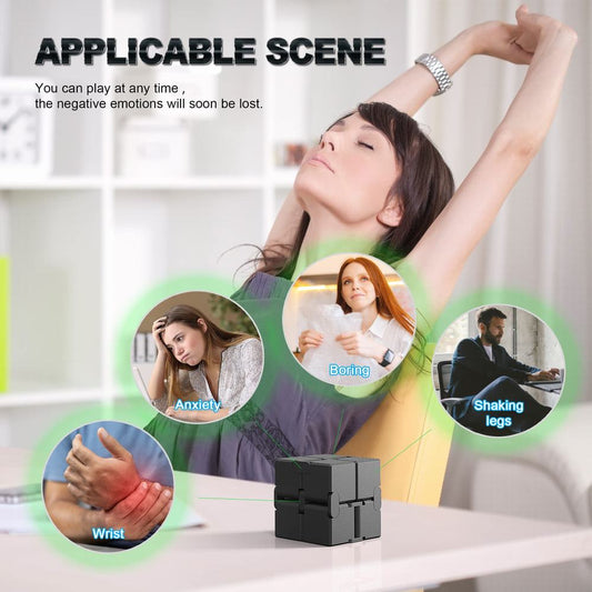 Infinite Magic Cube - Aluminum Alloy Fidget Cube Stress Relief Toy