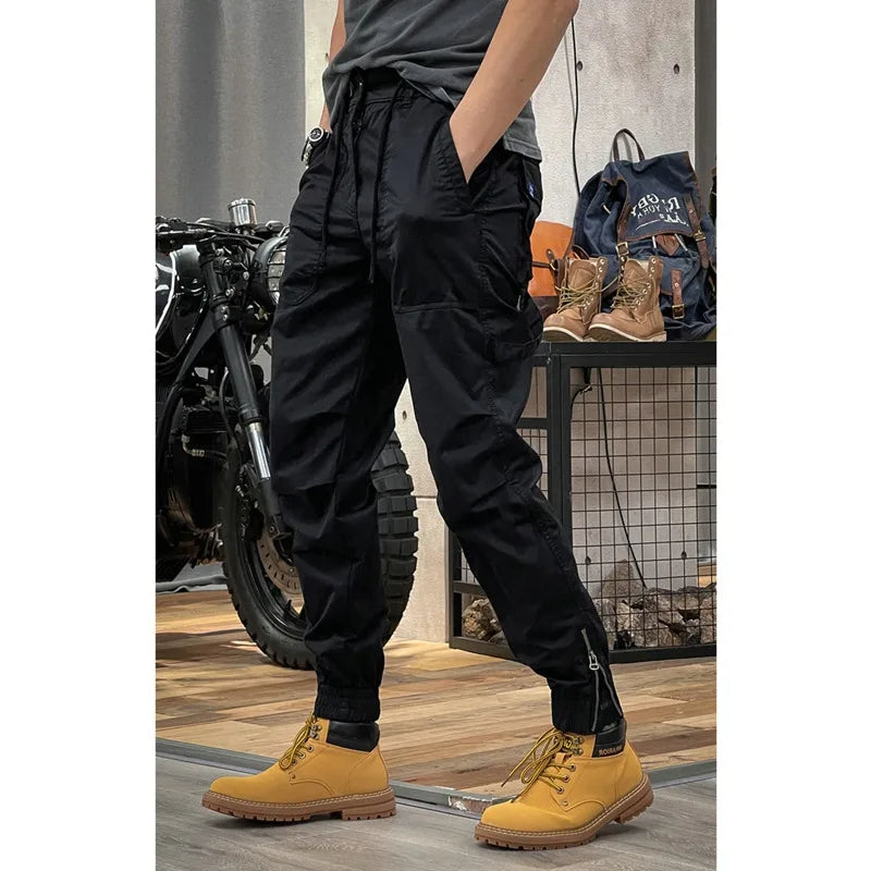 Y2K Tactical Military Harem Cargo Trousers – Streetwear Camo & Solid Pants