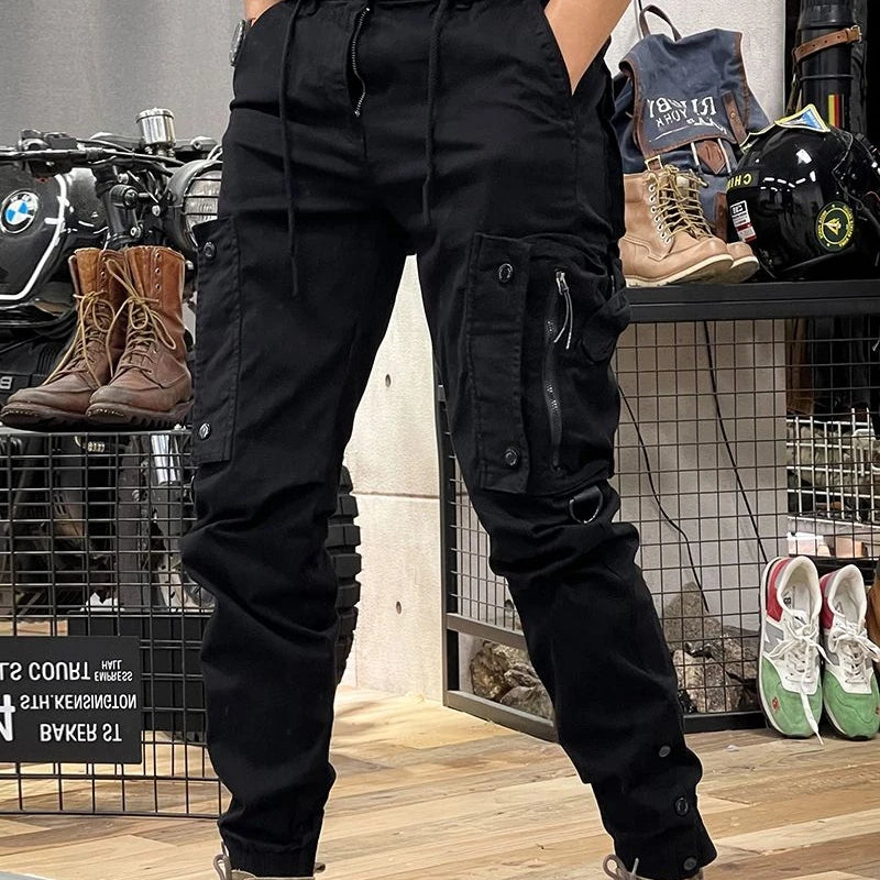 Y2K Tactical Military Harem Cargo Trousers – Streetwear Camo & Solid Pants