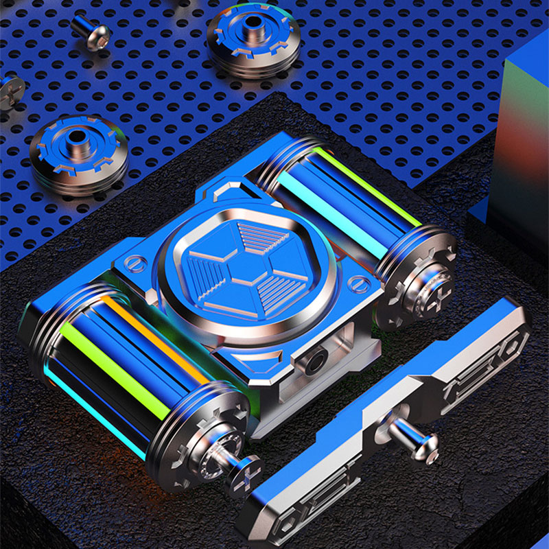 Tank Roller Fidget Spinner - Luminous Metal EDC with Glow-in-Dark Tubes