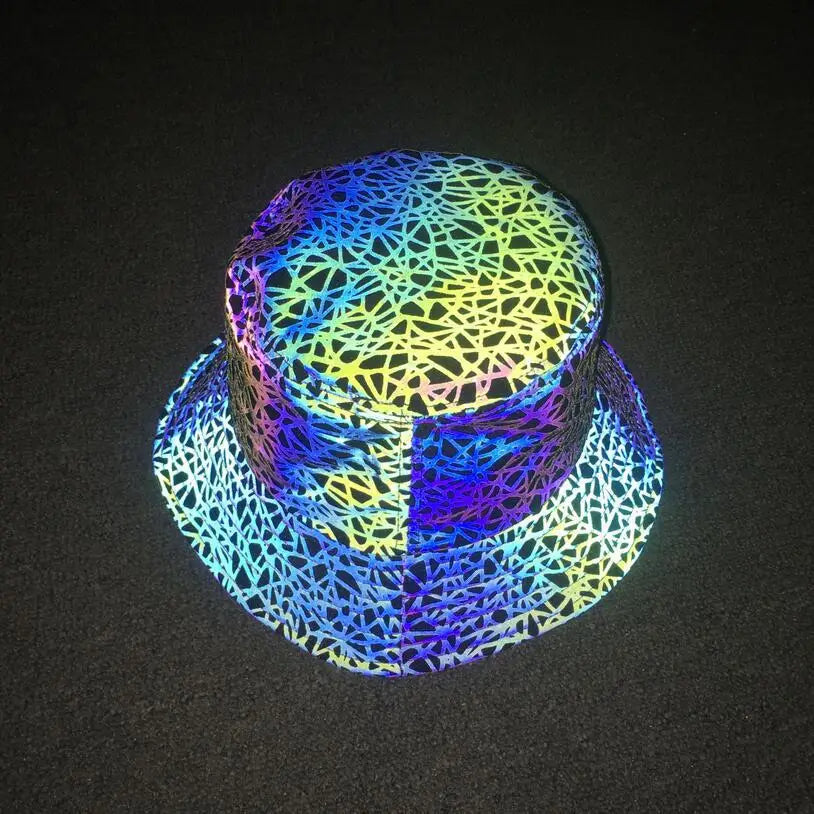 Reflective Bucket Hat – Y2K Harajuku Streetwear Cap