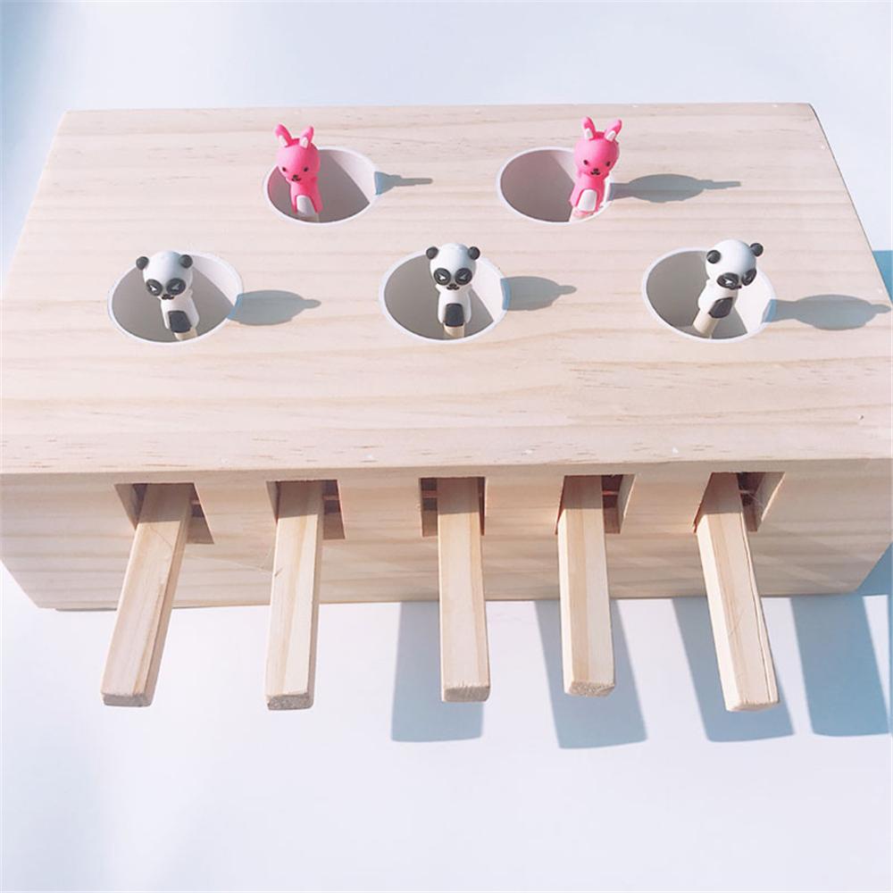 Cat Whack-a-Mole Interactive Toy - Wooden Puzzle Game for Cats