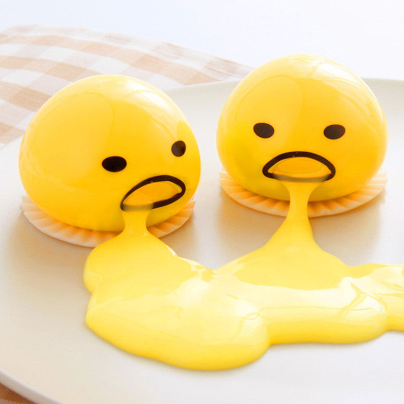 Vomiting Egg Yolk Squeeze Toy – Funny Anti-Stress Squishy Gadget for Kids & Adults