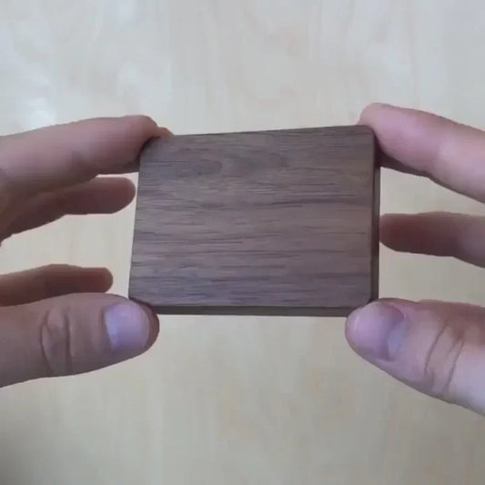 Lovely Wooden Rotating Ring Box - Handmade Proposal & Engagement Ring Bearer Box with Magnetic Closure