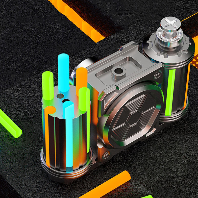 Tank Roller Fidget Spinner - Luminous Metal EDC with Glow-in-Dark Tubes