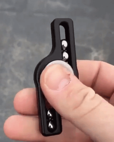 Fidget Slider - Magnetic Push Triangle Metal Stress Relief Toy for ADHD & Anxiety