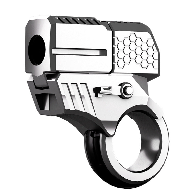 Alloy Gun Fidget Ring - Metal EDC Spinner for Stress Relief & Focus
