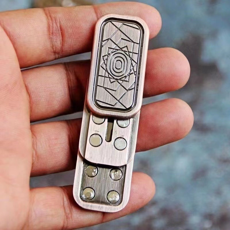 Fidget Slider - Magnetic Push Triangle Metal Stress Relief Toy for ADHD & Anxiety