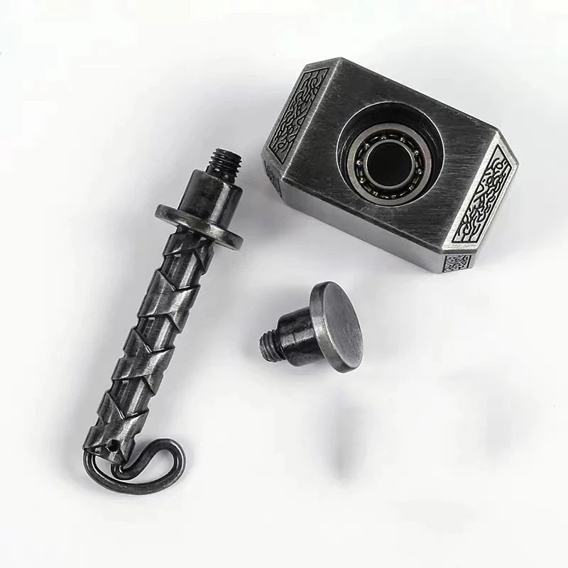 Thor's Hammer Fidget Spinner – Mjolnir Metal Hand Spinner Keychain | EDC Stress Relief Toy