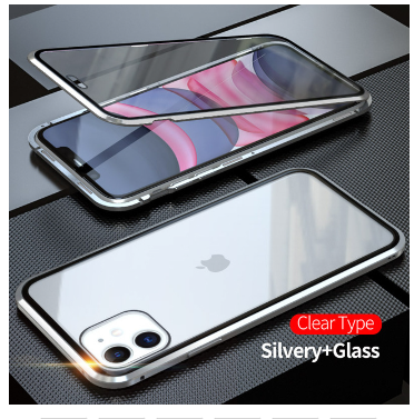 360° Magnetic Adsorption Metal Case for iPhone – Full Body Protection