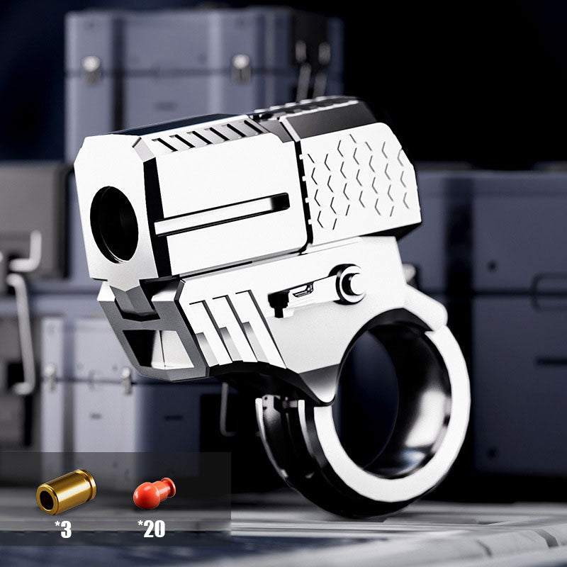 Alloy Gun Fidget Ring - Metal EDC Spinner for Stress Relief & Focus