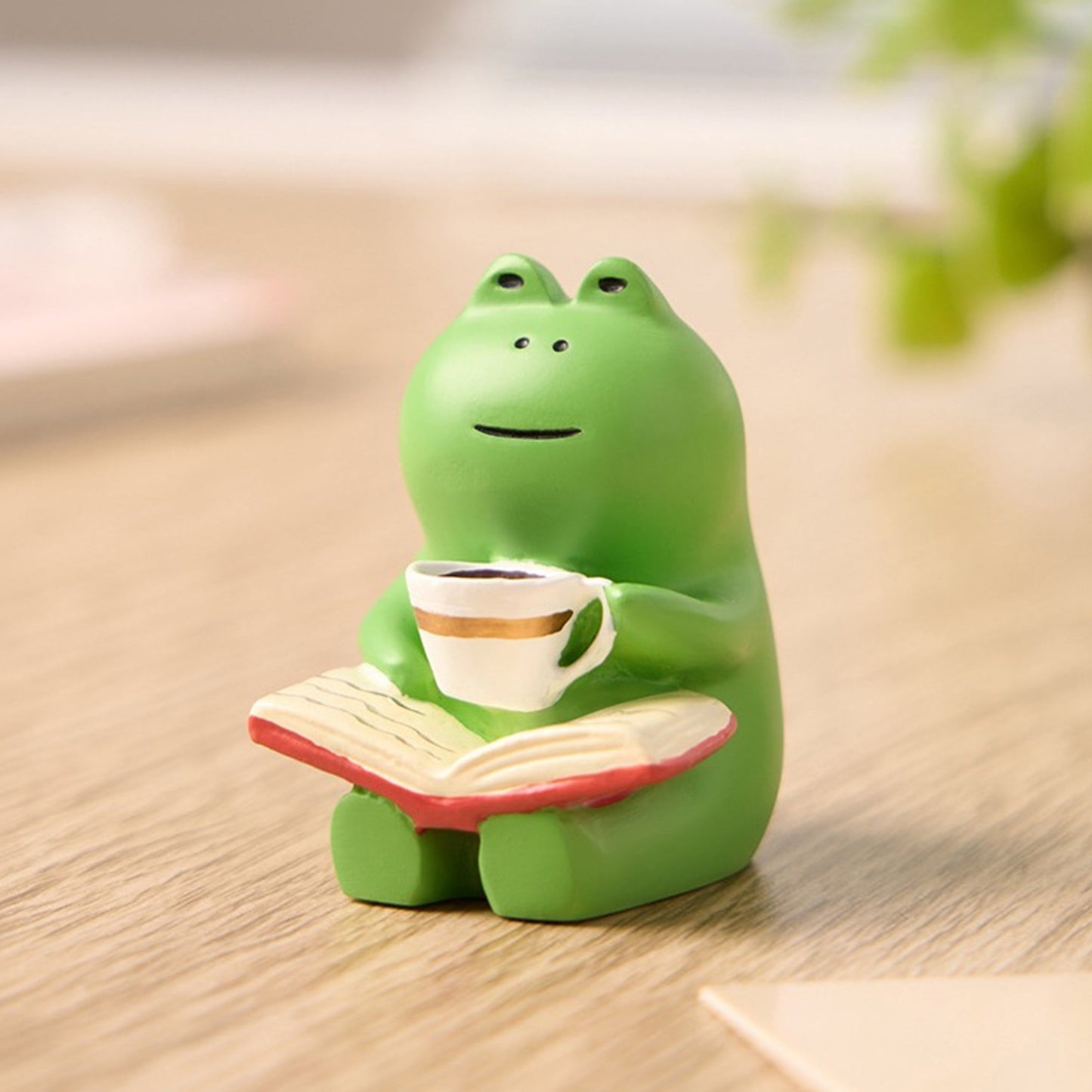 Cute Frog Rocker Chair Decoration - Japanese Healing Desktop Ornament (2PC)