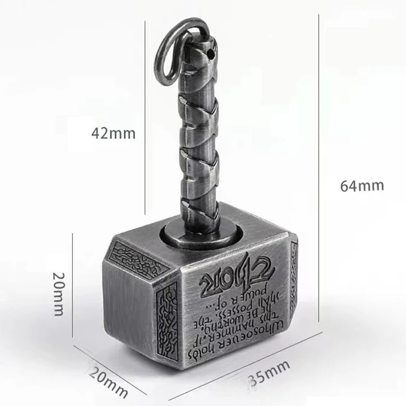 Thor's Hammer Fidget Spinner – Mjolnir Metal Hand Spinner Keychain | EDC Stress Relief Toy