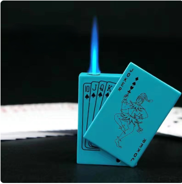 Playing Cards Ace of Spades Lighter - AVU Sideslip Poker Metal Butane Gas Lighter - 12 Unique Designs